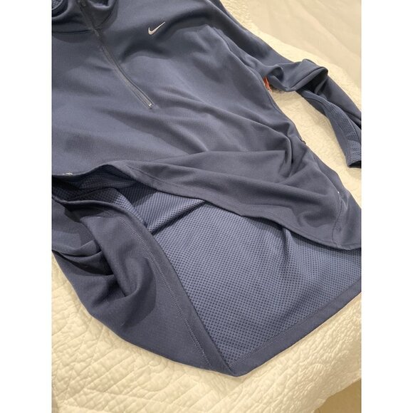 NIKE SHIRT ATHLETIC MEN ADULT XL BLUE ACTIVEWEAR DRY FIT  1/4 ZIP UP TRACK - Picture 7 of 10